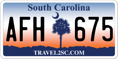 SC license plate AFH675