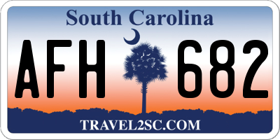 SC license plate AFH682