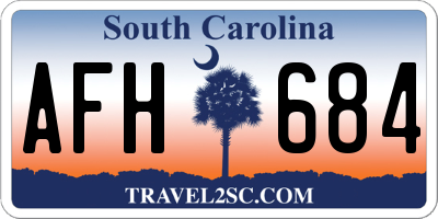 SC license plate AFH684