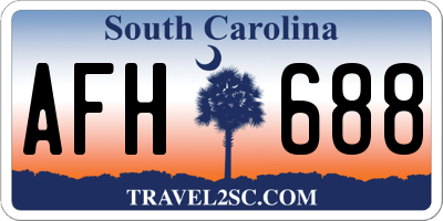 SC license plate AFH688