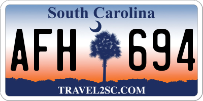 SC license plate AFH694