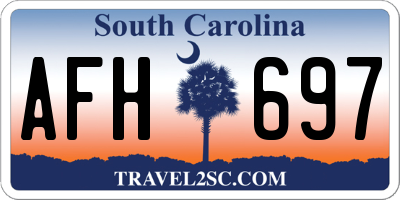 SC license plate AFH697