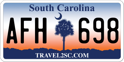 SC license plate AFH698