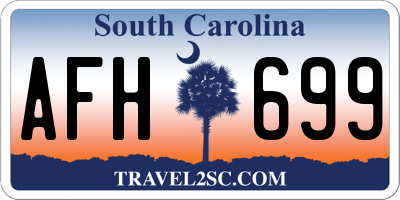 SC license plate AFH699