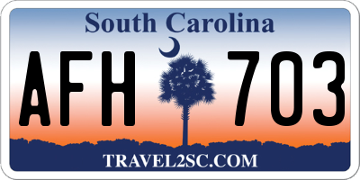 SC license plate AFH703