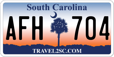 SC license plate AFH704