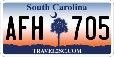 SC license plate AFH705
