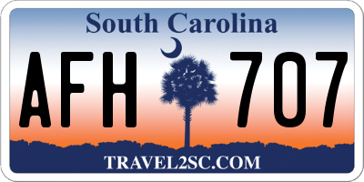 SC license plate AFH707