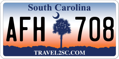 SC license plate AFH708