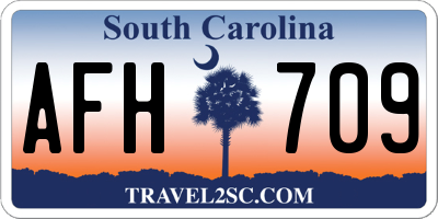 SC license plate AFH709
