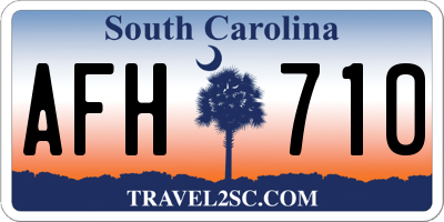 SC license plate AFH710