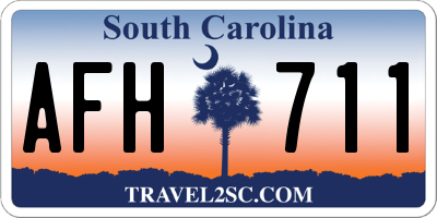 SC license plate AFH711