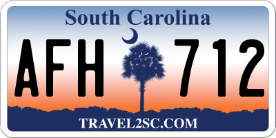 SC license plate AFH712