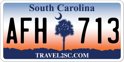 SC license plate AFH713