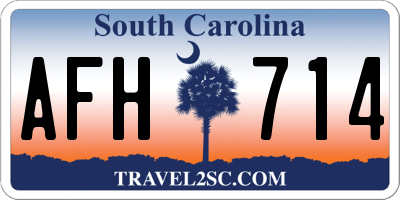 SC license plate AFH714