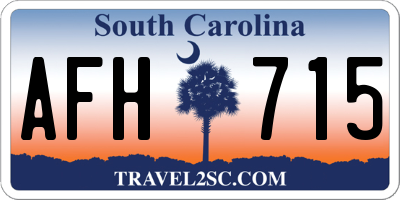 SC license plate AFH715