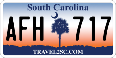 SC license plate AFH717