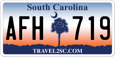 SC license plate AFH719