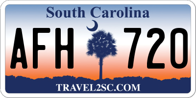 SC license plate AFH720