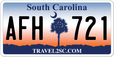 SC license plate AFH721
