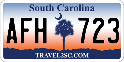 SC license plate AFH723