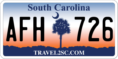SC license plate AFH726