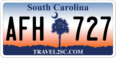 SC license plate AFH727