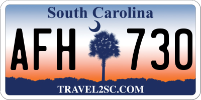 SC license plate AFH730