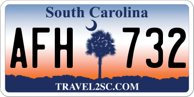 SC license plate AFH732