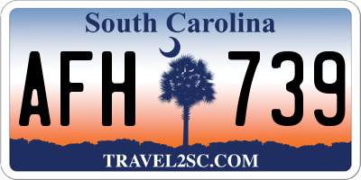 SC license plate AFH739