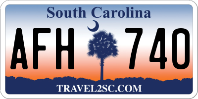 SC license plate AFH740