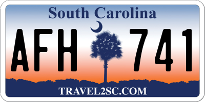 SC license plate AFH741