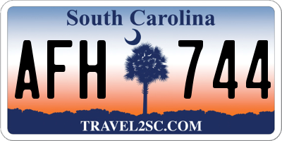 SC license plate AFH744