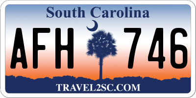 SC license plate AFH746