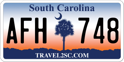 SC license plate AFH748