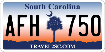 SC license plate AFH750