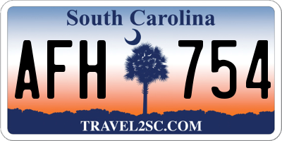 SC license plate AFH754