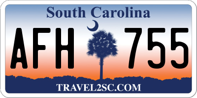 SC license plate AFH755