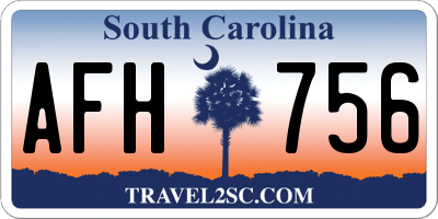 SC license plate AFH756