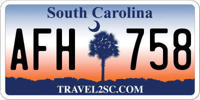 SC license plate AFH758