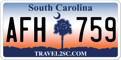 SC license plate AFH759