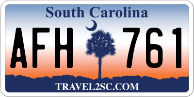 SC license plate AFH761