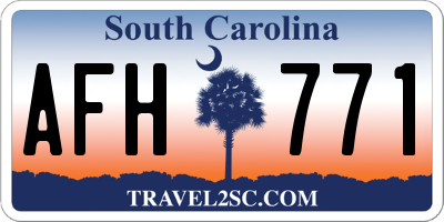 SC license plate AFH771