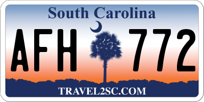 SC license plate AFH772
