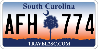SC license plate AFH774
