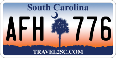 SC license plate AFH776