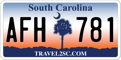 SC license plate AFH781