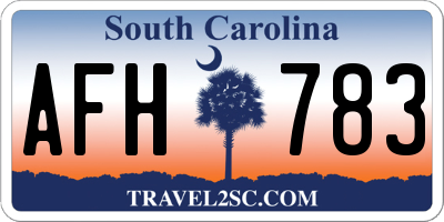 SC license plate AFH783