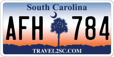 SC license plate AFH784