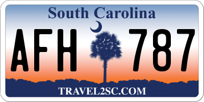 SC license plate AFH787